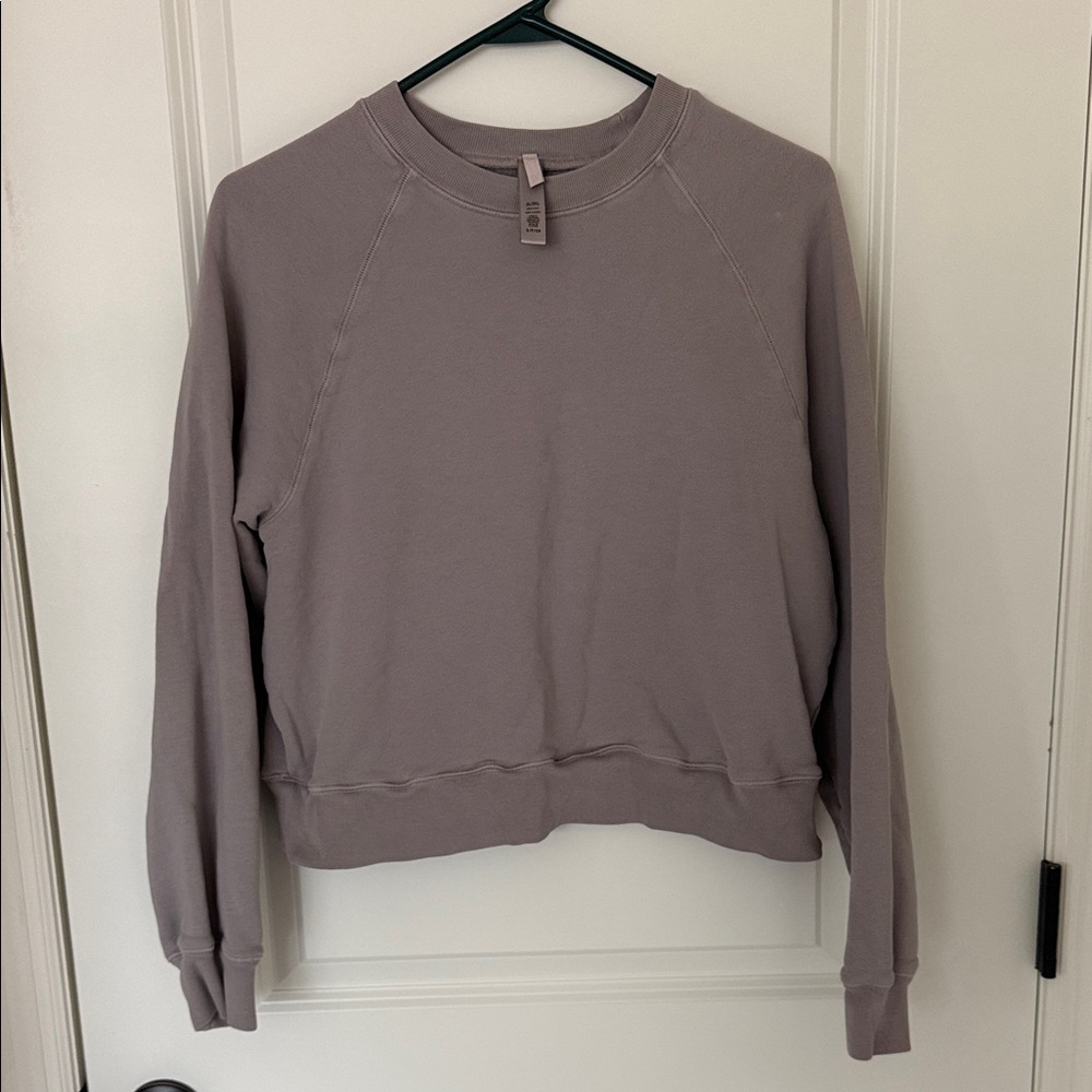 SKIMS Washed Gray Crew Sweatshirt